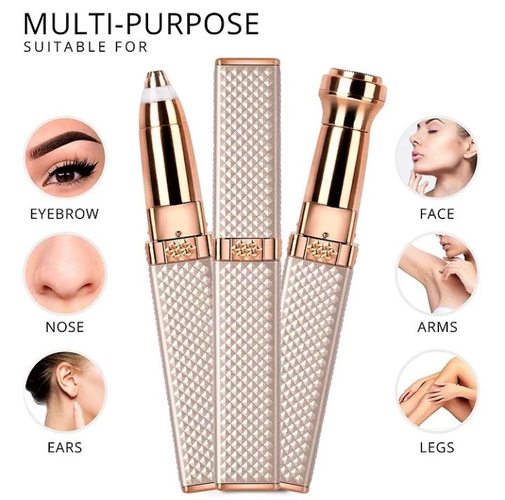 Flawless 2in1 Rechargeable Electric Painless Eyebrow Trimmer Shaver